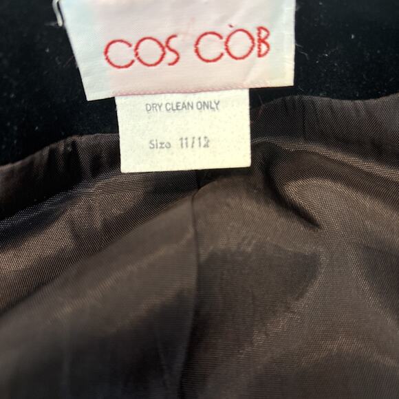 80's Black Velvet Blazer Goth Dark Academia Cos Cob S - Picture 9 of 15